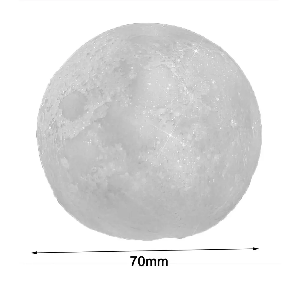 3D Print Moon Lamp Rechargeable 2 Color Touch Moon Lamp LED Night Light Children\'s Night Lamp Bedroom Decoration Birthday Gifts