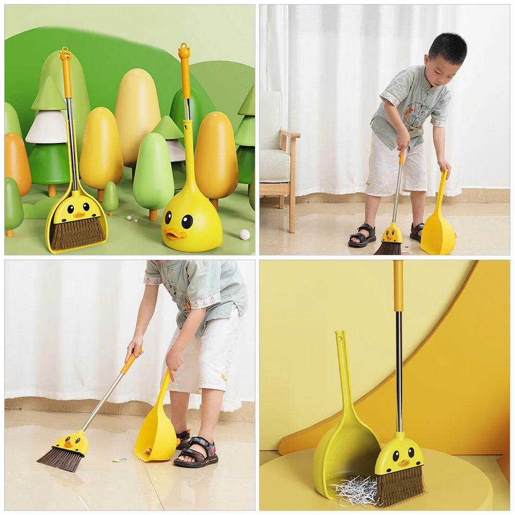 Toys Little Yellow Duck Broom Mini Children Charming Toddler Pp Cleaning Supplies