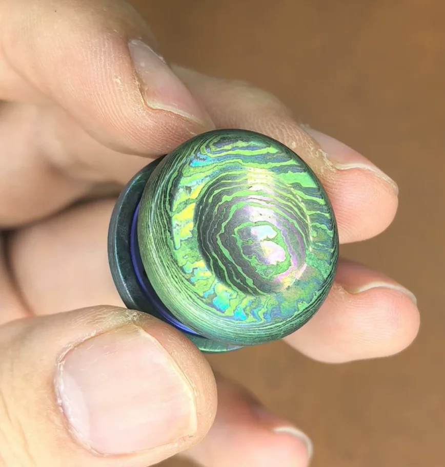 Used EDC zircuti button 24.5*14.5mm Stress Relief Toy Haptic Spinner Fingertip Gyroscope Decompression Toys