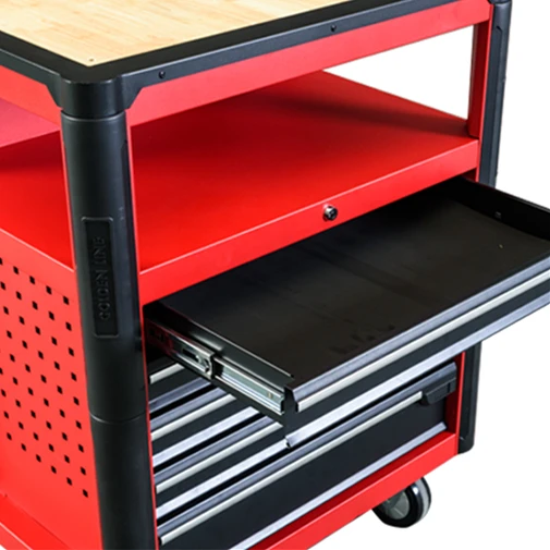 for·12-Drawer Heavy Duty Steel Roller Cabinet Multi-Functional Workbench with Oak Worktop for Garage & Workshop Customizable#