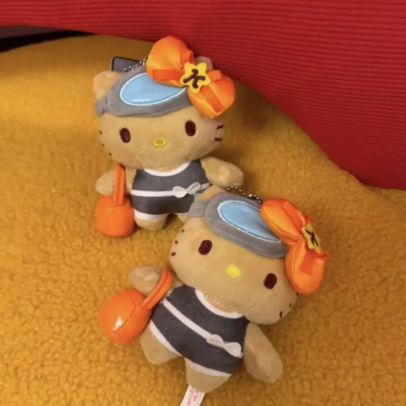 

2026 Sanrio HelloKitty Plush Pendant Cartoon Jeju Island Black Skin Kitty Keychain Festival Exquisite Gift