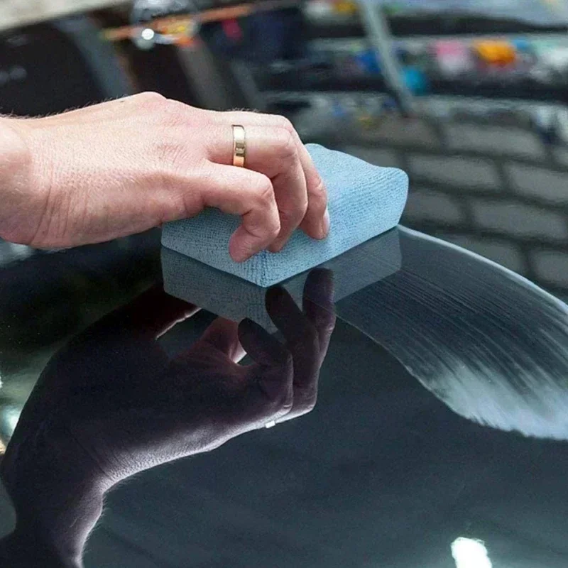 Microfibre Car Cleaning Pad Multifunctional Universal Double Sided Velvet Polishing Scrubbing Sponge Car Interior Cleaning Tools