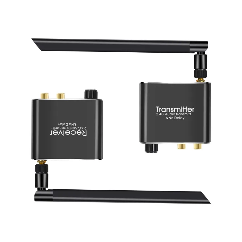 Wi-Fi,2.4GHz, 3.5mm,r,l,rca,DVD,テレビ,コンピューター,CD用のワイヤレスオーディオ音楽送受信機