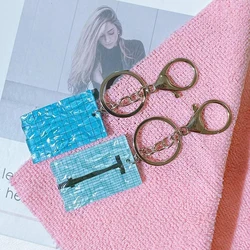 Creative Swimming Pool Keychain Wavy Keychain Decorations Car Key Ring Swimming Pool Keychain Alltaglich Pendant Swimmer's Gift
