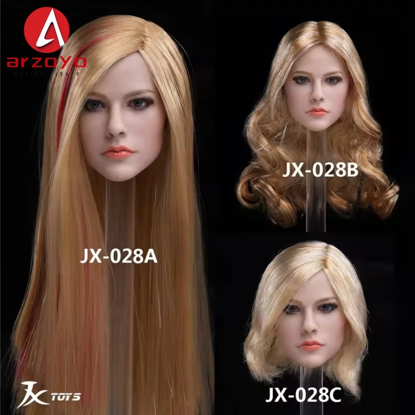 

JX-028 1/6 Scale Avril Head Sculpt Carving Model Fit 12'' Female Soldier Action Figure Body Dolls