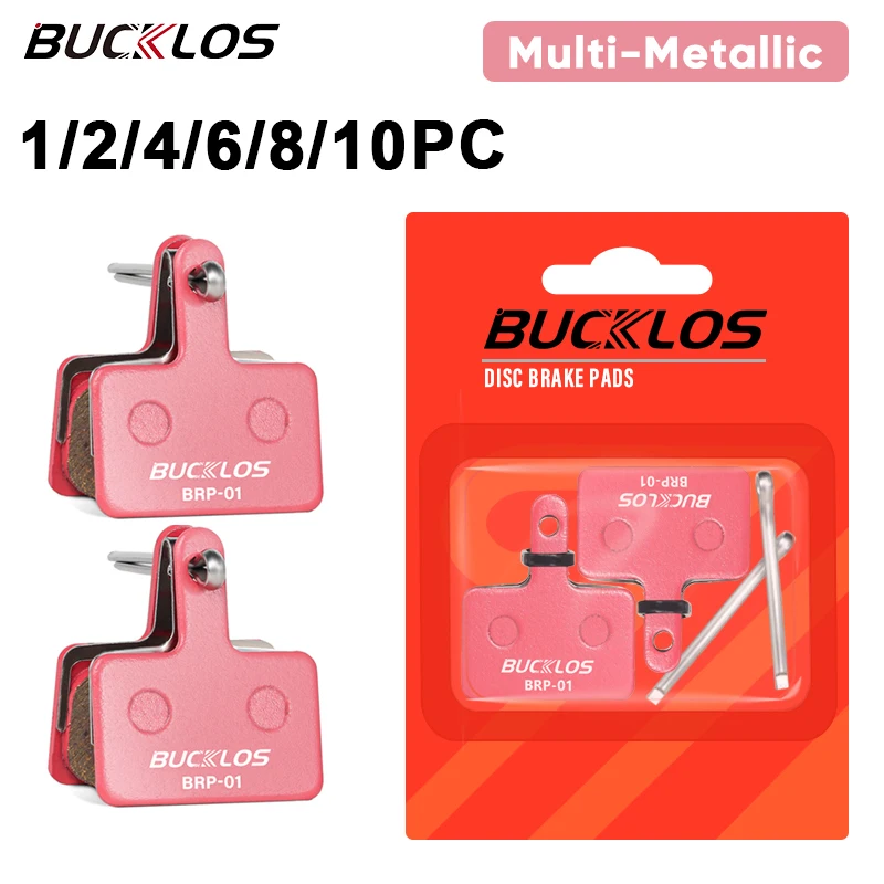 

BUCKLOS Bike Brake Pads MTB Bicycle Hydraulic Disc Brake Pads Multi-Metallic Fit B01S Mountain Bike Brake Pads for SHIMANO MT200