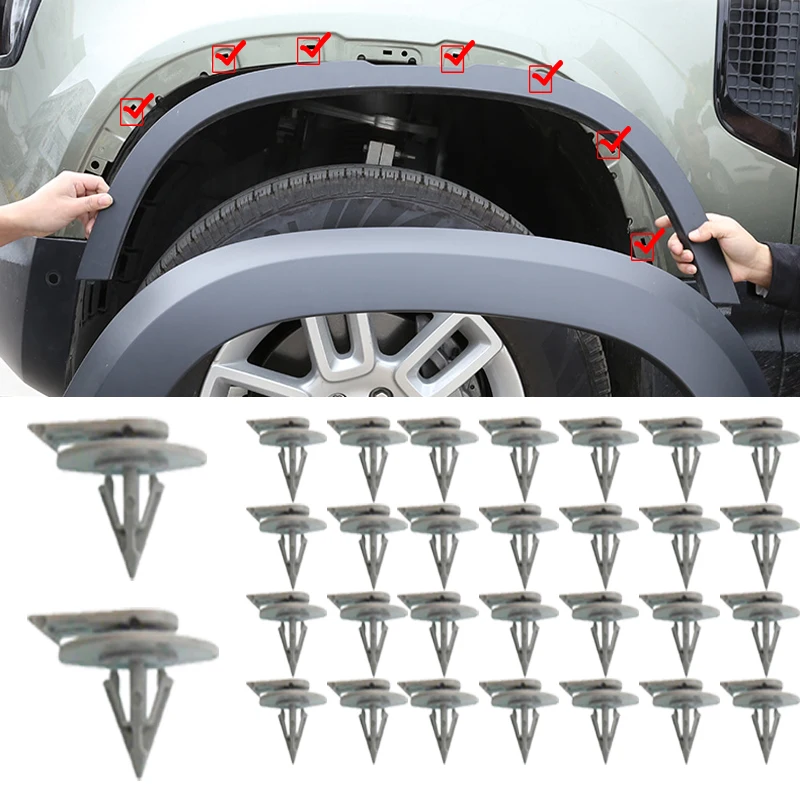 Auto Wheel Arch Trim Clips Fasteners Grey Rivets For BMW MINI R50 R53 R56 LCI Clubman Cabrio Coupe R58 Roadster R59