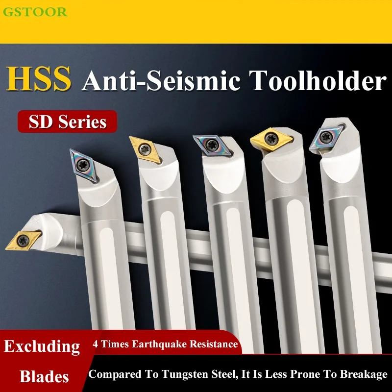 

Серия HSS SDQCR07 SDUCR07 SDUCR11 Высокоскоростная стальная режущая оправка Токарный станок с ЧПУ Держатель инструмента DCMT07/11 Твердосплавная вставка