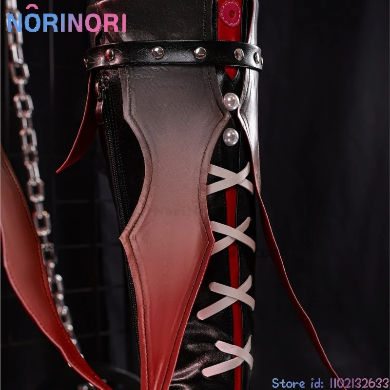 ZZZ Zenless Zone Zero Claret Cosplay  High Heel Flint Halloween Cosplay Boots Custom Made ShoesLace-up Boots Footwear Comic Con - view 4
