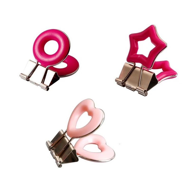 12 Pcs Binder Clips Paper Clamps 4 Colors Paper Binder Clip Long Tail Clip With Holess Metal Fold Back Clips With Box