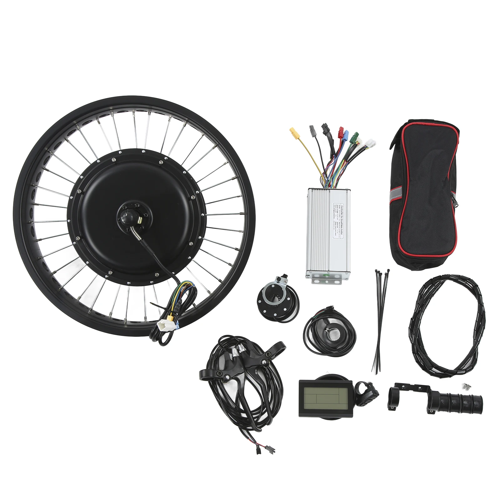 

20 Inch Fat Tire Rear Wheel 48V 1500W Electric Bike Conversion Kit with KT 35A Controller LCD3 Display