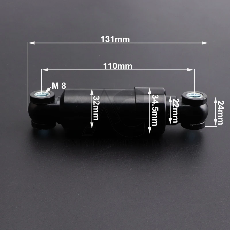 Amortiguador de 110mm, 125mm y 150mm, suspensión adecuada para patinete eléctrico plegable, mini bicicleta eléctrica, bicicleta de bolsillo de 49CC