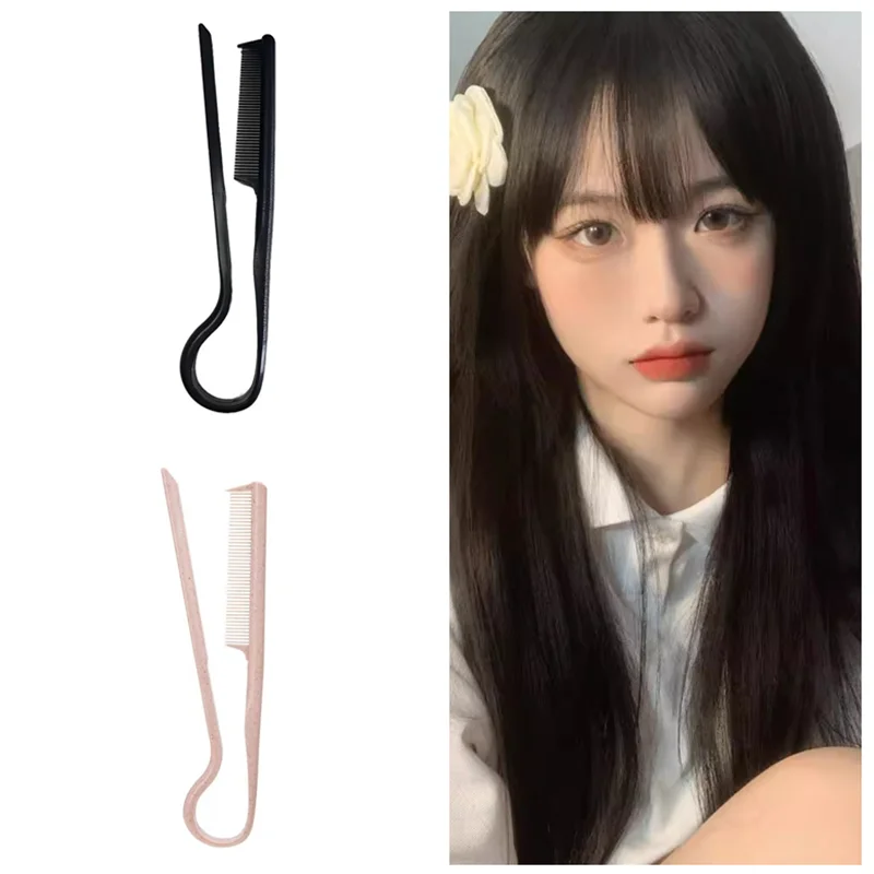 

Wheat Straw V-shaped Flat Comb for Hair Straight Hairbrush Pro Salon Barber Hairdressing Comb Portable Pocket Styling Hair Brush