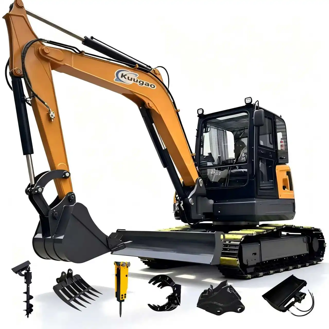 Mini Excavator Multifunctional Crawler Mini Bagger Custom Closed Cabin Digger for Farm Garden Small Crawler Excavators Hot Selli