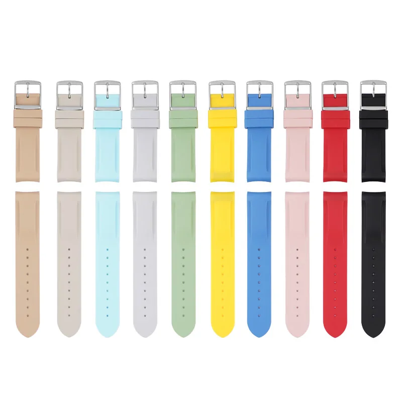 New 20mm Curved Interface Rubber Strap For OmegaXSwatch Joint MOONSWATCH COLLECTION Men Women Waterproof Sports Watch Band