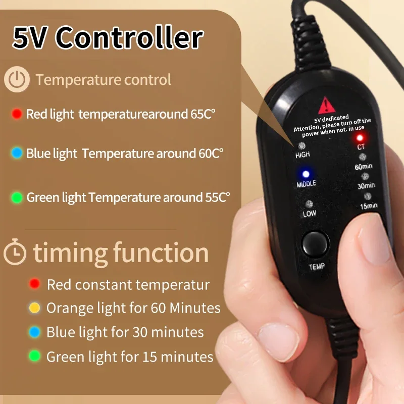 Electric Heating Pad with 3 Heat and Time Settings for Face Jaw Chin Wisdom Face Heating Wrap for TMJ Jaw Relief