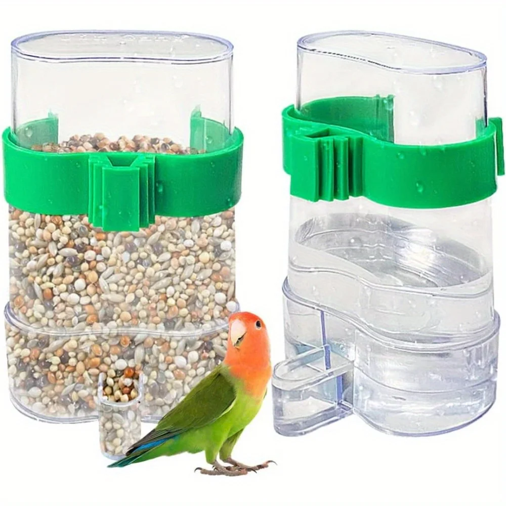 

Automatic Bird Water Dispenser Bird Drinking Feeder Transparent Bird Cage Water Fountain for Budgie Cockatiel Lovebird Canary