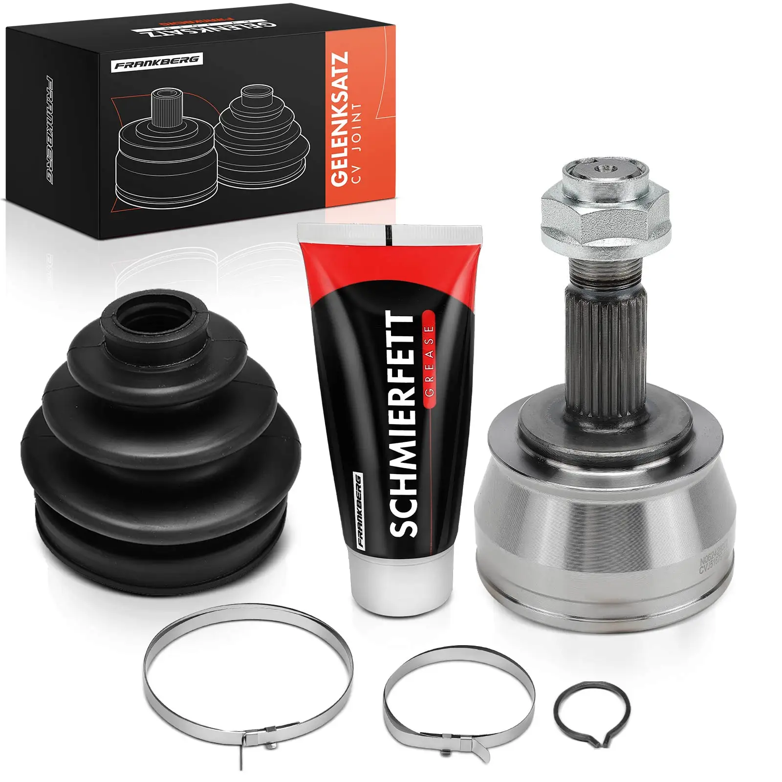 Frankberg 1x aandrijfas-gewrichtset vooras voor Alfa Romeo 145 146 Fiat Punto Marea Lancia 46307309 46307301 46307901