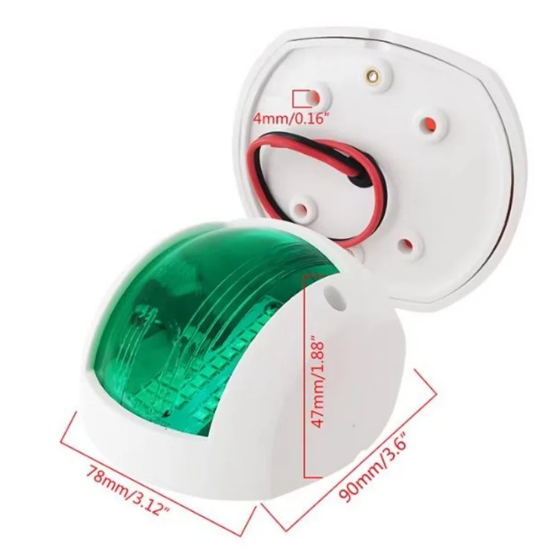 ISURE MARINE LED Navigation Side Bow Lights Plastic House Marine Boat Yacht Red & Green