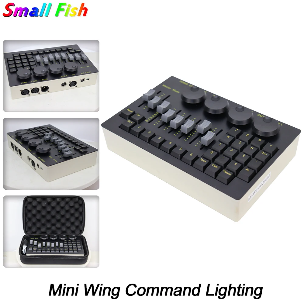 Profession Lighting Console Mini Wing Light Designer Wash Laser Stage Effect DMX512 DJ Disco Easy Carry Command Wing Connect PC