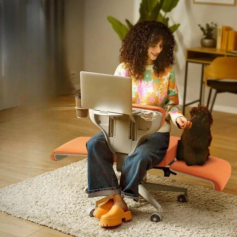 Computer Office Chair Single Sofa Riding Leisure Chair for People and Pets Pro Edition Orange