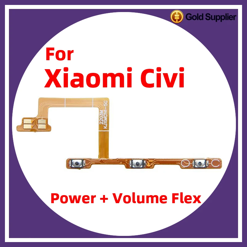 

For Xiaomi Civi Power ON OFF Volume Camera Key Button Switch Flex Cable Replacement