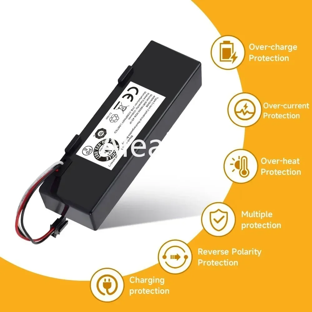 

Original 6800mAh Rechargeable battery For Conga 3290 3390 3490 3590 3690 3790 3890 Sweeping Mopping Robot 14.4V Vacuum Cleaner