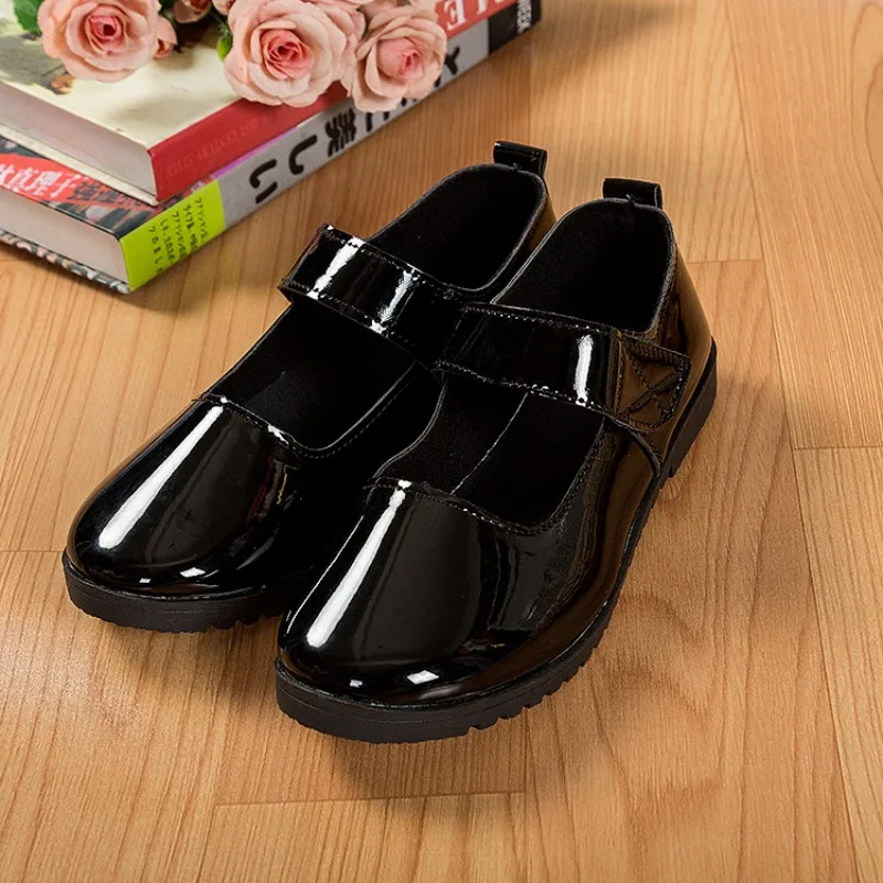 

Kids Leather Shoes Black Soft Sole British Style Performance Shoes Fashion Formal Shoes for Girls​