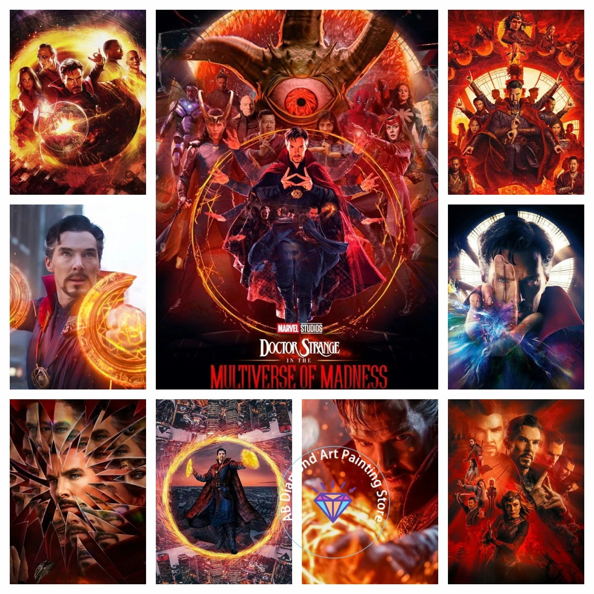 

Doctor Strange AB Diamond Painting Kit 5D DIY Diamond Embroidery Cross Stitch Handmade Art Gift Crafts Home Decor Gift