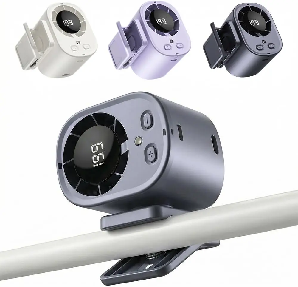 

2026 Car Clip On Air Conditioner Fan With LED Display, New Personal Clip On Fan, Portable USB Fan For Outdoor Work