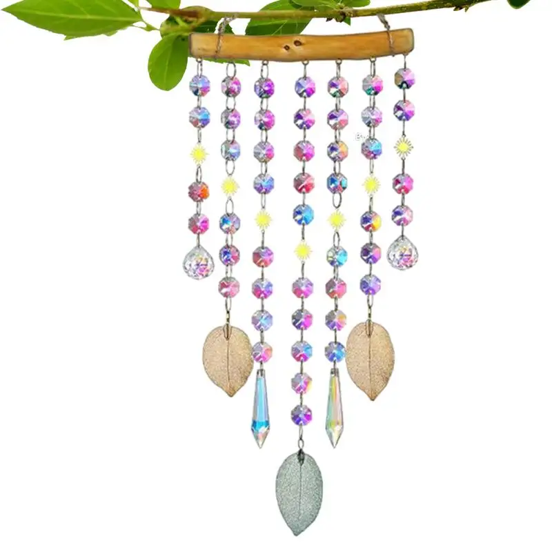 Crystal Hang Sun Catcher Crystal SuncatchersWindow Decor Garden Suncatchers Rainbow Maker For Trees Front Porch Balcony Garden