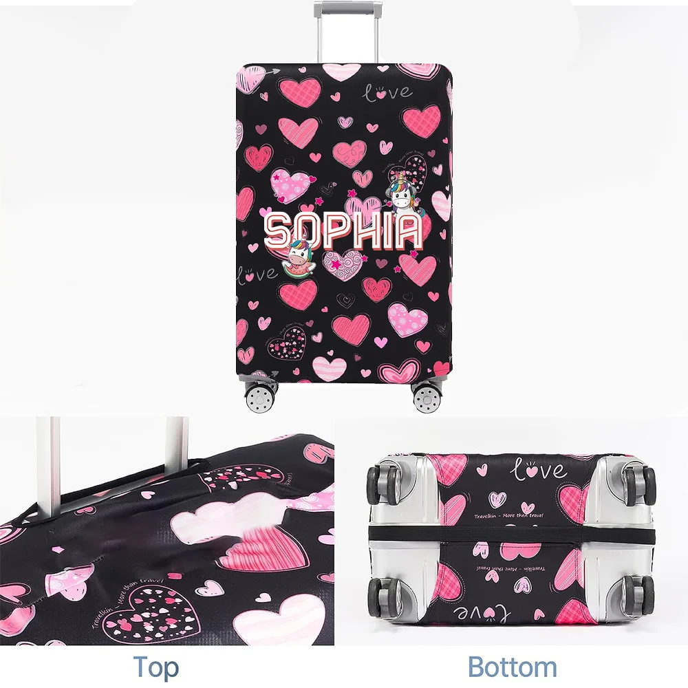 شخصية مخصصة اسم غطاء صندوق عربة إكسسوارات السفر حامي الموضة مرونة سميكة 18-32 بوصة أغطية الأمتعة