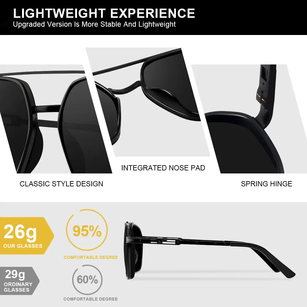 CRIXALIS Polarisierte Sonnenbrille Für Frauen Männer Vintage Mode Metall Rahmen Sonnenbrille Reisen Fahren Golf UV400 Schutz – Detail 2