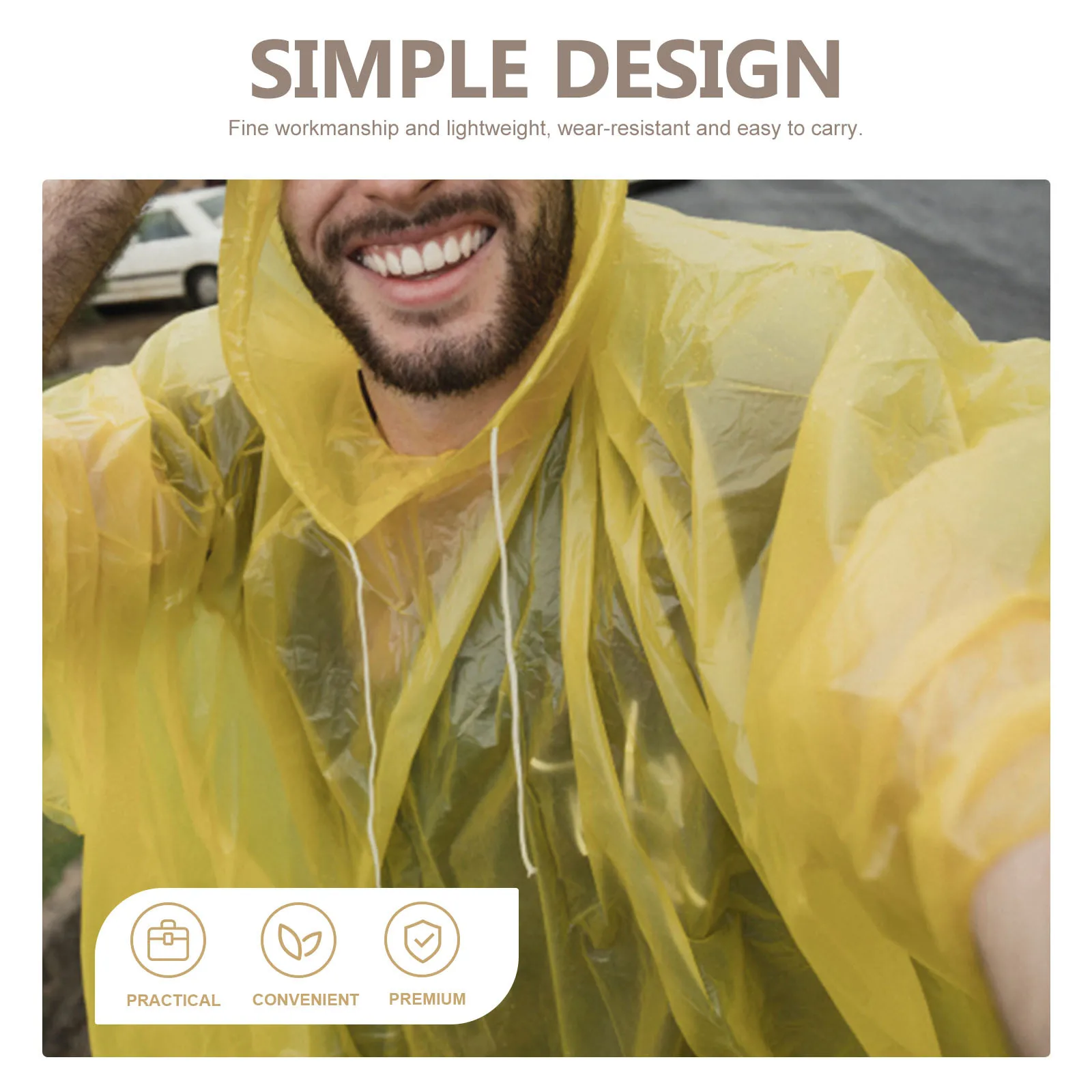 

10Pcs Disposable Raincoat Adults Use Thick Waterproof Outdoor Rain Poncho Lightweight Portable Cycling Raincoat