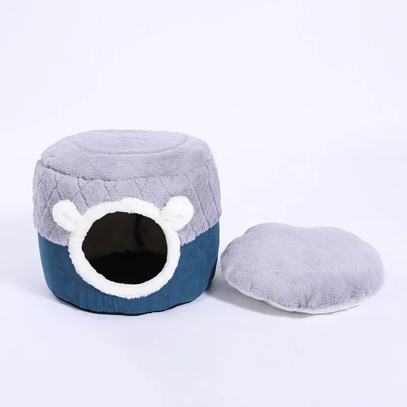 

Cat Bed House Soft Plush Kennel Puppy Cushion Small Dogs Cats Nest Winter Warm Sleeping Pet Dog Bed Pet Mat Supplies