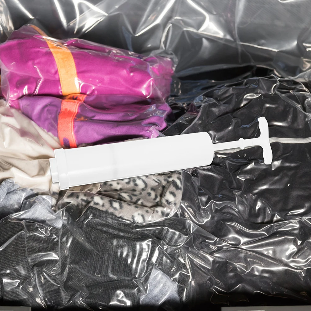 2 قطعة مضخة تفريغ يدوية لأكياس التخزين سهلة الاستخدام من مادة PVC مضخة يدوية محمولة لمضخات حقيبة فراغ السفر