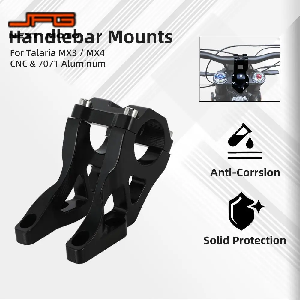

For Talaria MX3 MX4 Handlebar Mounts With Some Bolts Kit Motorcycle Accessories Motorcross High Quantity Black