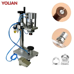 YL-Z Pneumatic Perfume Bottle Spray Cap Crimper Capping Machine For 13/15/18/20mm mouth Bottles Small Glass Bottle Sealer