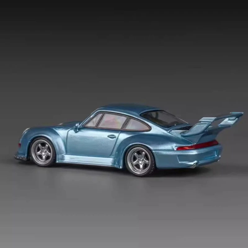 รถโมเดลโลหะผสม TPC 1:64 RWB964 993 สีฟ้าไอซ์บลู ของเล่นรถมอเตอร์ไซค์ ของขวัญสำหรับเด็กผู้ชาย