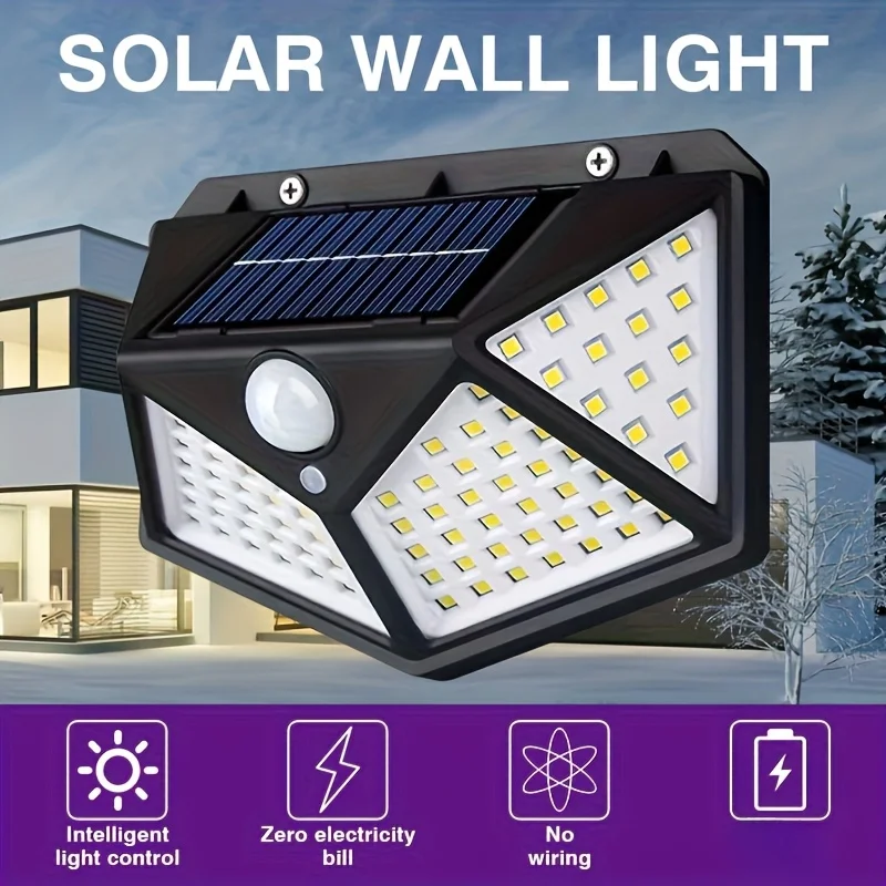 

Solar Led for Outdoor Decor Solar Garden Lights Camping Home Wall Light Balcony Lighting Decoration Fixture Panel Waterproof