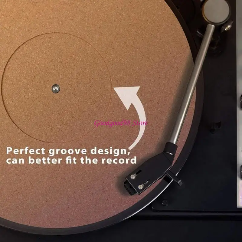 

Cork Slipmat for Vinyls Records Players Antistatic 12inch Vinyls Player Pad W8EC
