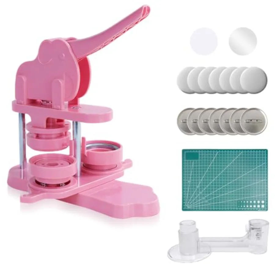 

Машина для изготовления значков 58 мм (2,25 дюйма), не требующая установки, для самостоятельного изготовления значков и бейджей, с бесплатными 50 шт. значков в комплекте