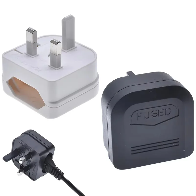 2 Pin EU To 3 Pin UK Plug Adapter With 3A/5A/13A Fuse UK British Electrical Travel Adapter Converter Socket AC Power Cord Outlet
