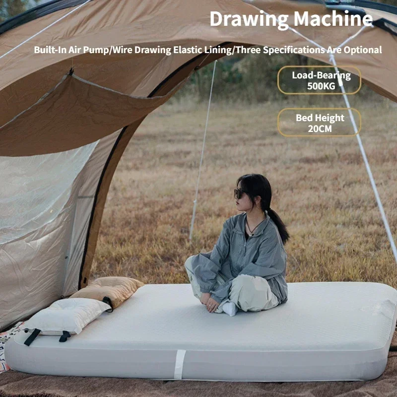 MOUNTAINHIKER Double Person Automatic Inflation Mattress 20cm High Resilience Travel Bed Pad for Outdoor Camping Picnic