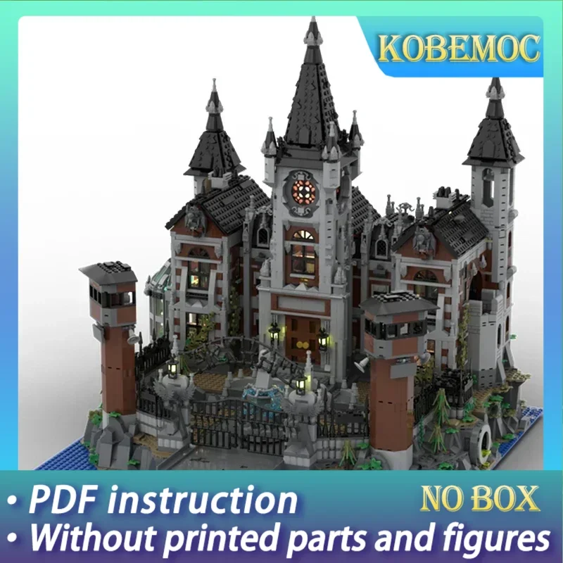 

Classics Bat Movies Model Moc Building Bricks Asylum Center Technology Modular Blocks Gifts Christmas Toys DIY Sets Assembly