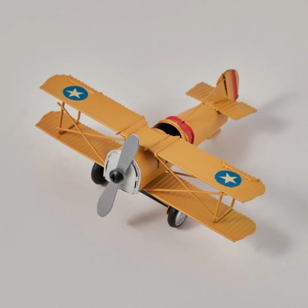 

Retro Iron Vintage Airplane Model Collection Handicraft Aircraft Ornaments Miniature Livingroom Metal Plane Models Photo Props