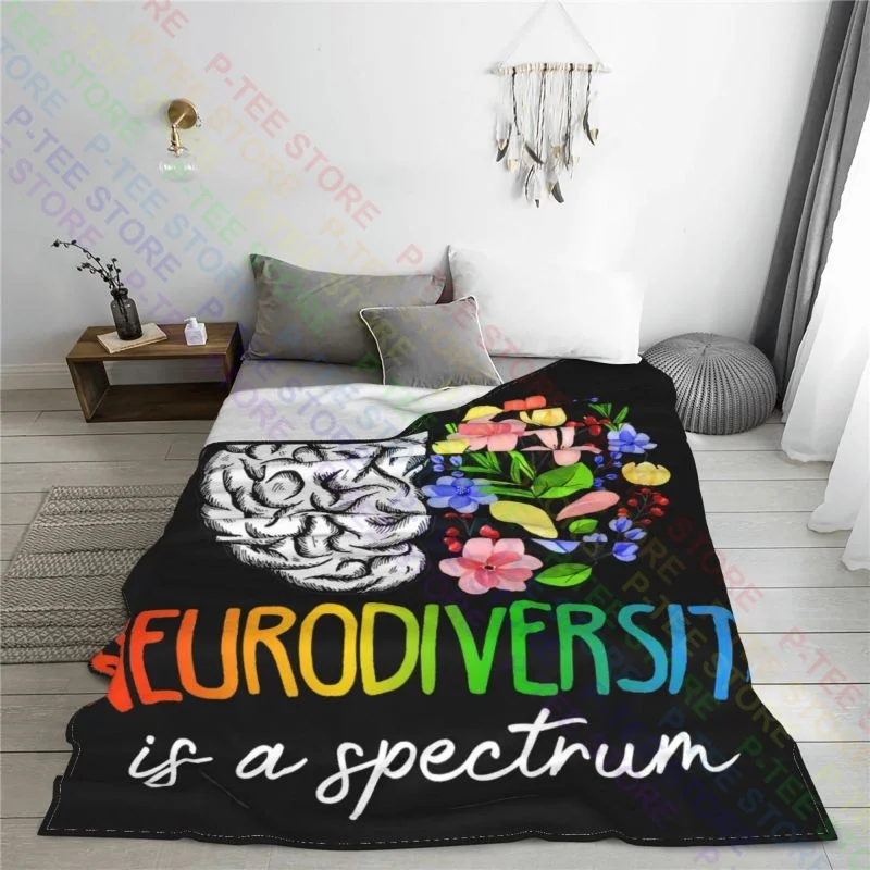 Neurodiversity Celebrate The Spectrum Autism Awareness Blanket Sheet All Season Bedding Travel