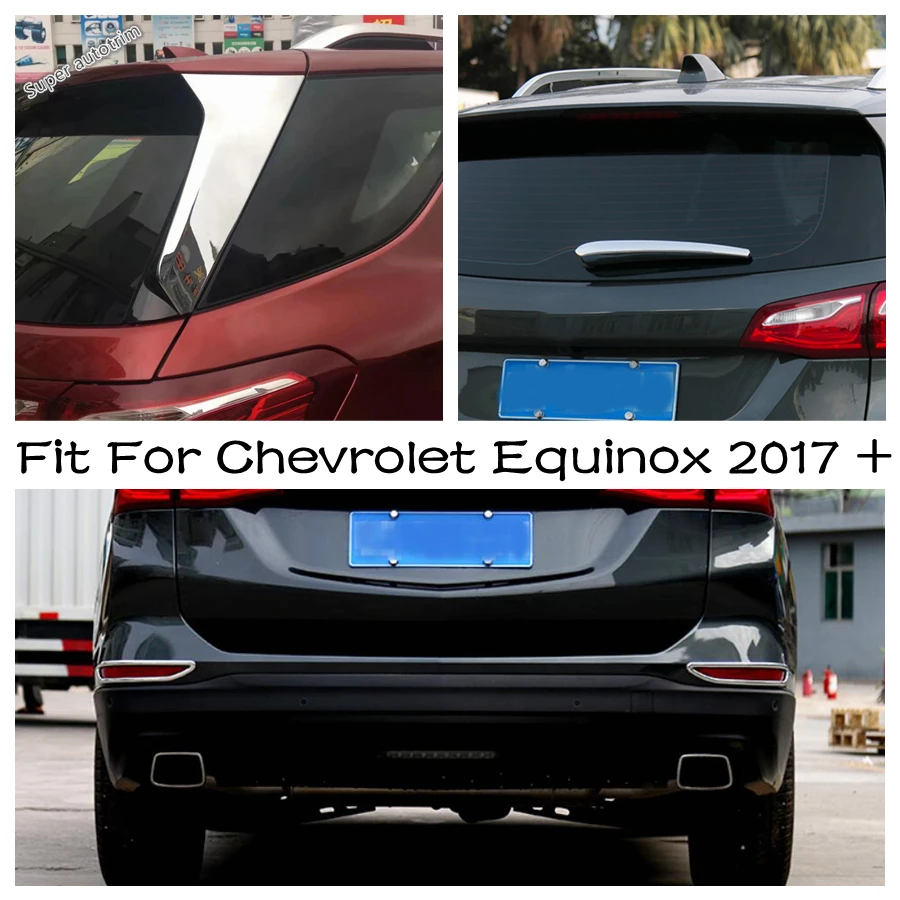 

Window Spoiler Panel Sequins / Rear Fog Light Lamp Frame / Window Wiper Cover Trim Accessories For Chevrolet Equinox 2017 - 2023