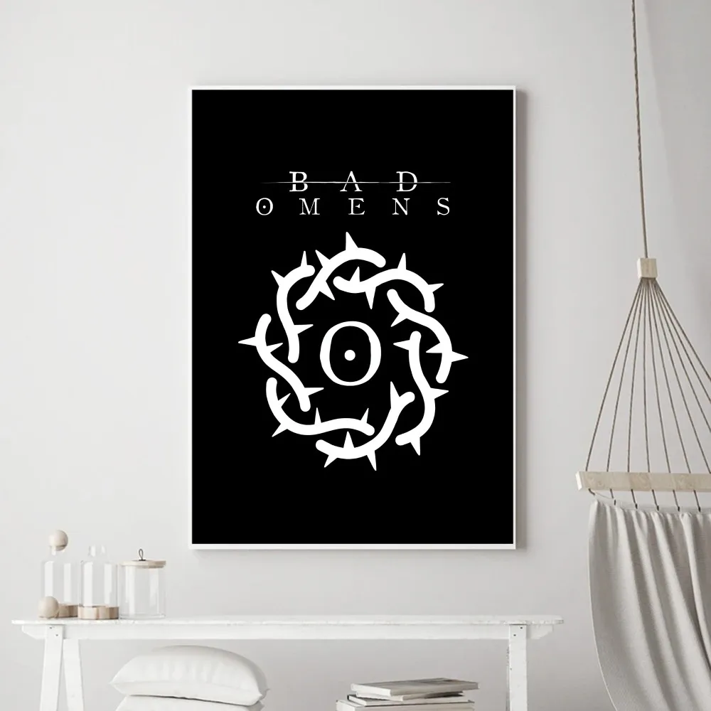 B-Bad Omens Band Poster Prints Poster Wall Painting Bedroom Living Room Wall Bar Restaurant Sticker Small