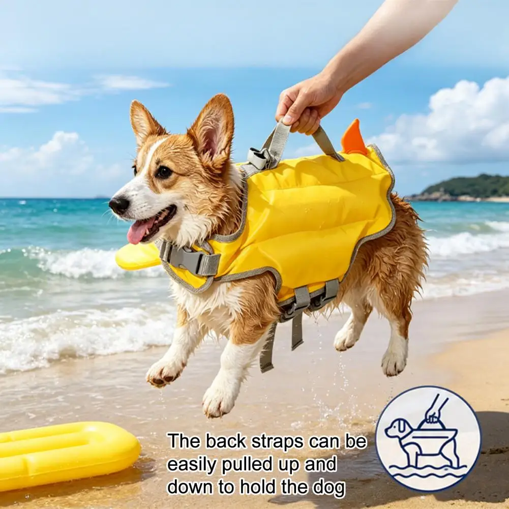 Dog Life Jacket High Buoyancy Pet Swim Vest with Chin Rest And Rescue Handle Swim Float Jacket for Small Medium Dogs Swimming